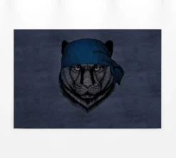Leinwandbild Tiger, blau, 90x60 cm DD120382