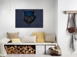 Leinwandbild Tiger, blau, 90x60 cm DD120382