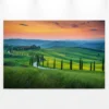 Leinwandbild Toskanische Landschaft, grün, 90x60 cm DD120312