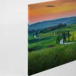 Leinwandbild Toskanische Landschaft, grün, 90x60 cm DD120312