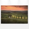 Leinwandbild Toskanische Landschaft, grün, 90x60 cm DD120313