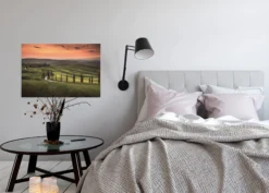 Leinwandbild Toskanische Landschaft, grün, 90x60 cm DD120313