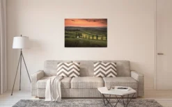 Leinwandbild Toskanische Landschaft, grün, 90x60 cm DD120313