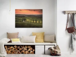 Leinwandbild Toskanische Landschaft, grün, 90x60 cm DD120313