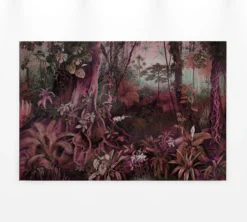 Leinwandbild Tropischer Dschungel, violett, 90x60 cm DD120392