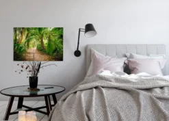 Leinwandbild Tropischer Waldweg, grün, 90x60 cm DD120308