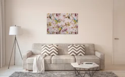 Leinwandbild Vögel, blau, 90x60 cm DD120351