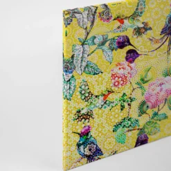 Leinwandbild Vögel, gelb, 90x60 cm DD120348