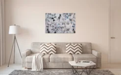 Leinwandbild Vögel, grau, 90x60 cm DD120355