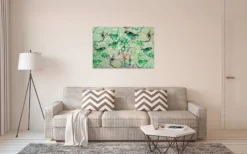 Leinwandbild Vögel, grün, 90x60 cm DD120352