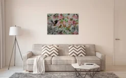 Leinwandbild Vögel, grün, 90x60 cm DD120343