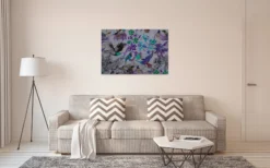 Leinwandbild Vögel, lila, 90x60 cm DD120344