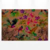 Leinwandbild Vögel und tropische Pflanzen, mehrfarbig, 90x60 cm DD120345