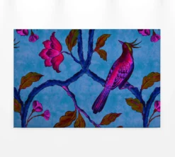 Leinwandbild Vogel, blau, 90x60 cm DD120468
