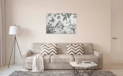 Leinwandbild Vogel, grau, 90x60 cm DD120373