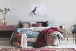 Leinwandbild Vogel, grau, 90x60 cm DD120366