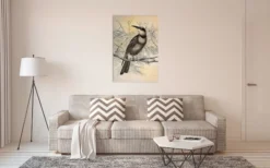 Leinwandbild Vogel, schwarz, 60x90 cm DD120376