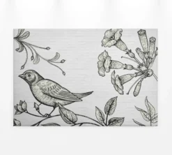 Leinwandbild Vogel, schwarz, 90x60 cm DD120374