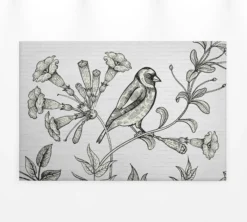 Leinwandbild Vogel, schwarz, 90x60 cm DD120372
