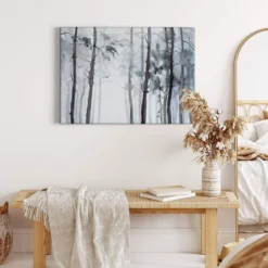 Leinwandbild Wald, grau, 70x50 cm DD123084