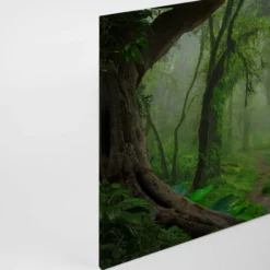 Leinwandbild Wald, grün, 90x60 cm DD120307