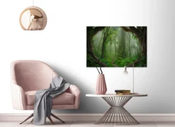 Leinwandbild Wald, grün, 90x60 cm DD120307
