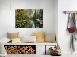 Leinwandbild Waldlandschaft, 90x60 cm DD120300
