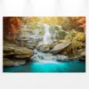 Leinwandbild Wasserfall, türkis, 90x60 cm DD120318