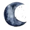 Leinwand Blue Crescent 30 x 45 cm