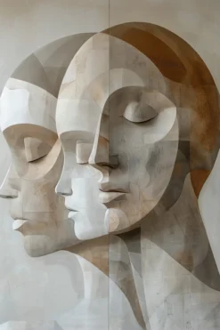 Leinwand Cubistic Family 30 x 45 cm