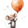 Leinwand Cute Mouse Orange 30 x 45 cm