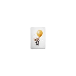 Leinwand Cute Mouse Yellow 30 x 45 cm
