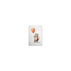 Leinwand Cute Raccoon Orange 30 x 45 cm