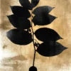 Leinwand Dark Leafs 30 x 45 cm