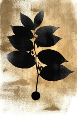 Leinwand Dark Leafs 30 x 45 cm