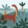 Leinwand Dino Delight 60 x 60 cm