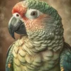Leinwand Fantasy Parrot Green 40 x 50 cm