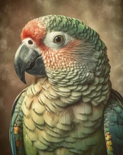 Leinwand Fantasy Parrot Green 40 x 50 cm