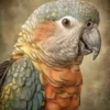Leinwand Fantasy Parrot Orange 40 x 50 cm