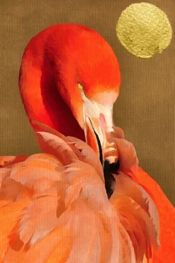Leinwand Flamingo in Sun 30 x 45 cm