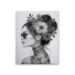 Leinwand Flowergirl Grey 40 x 50 cm