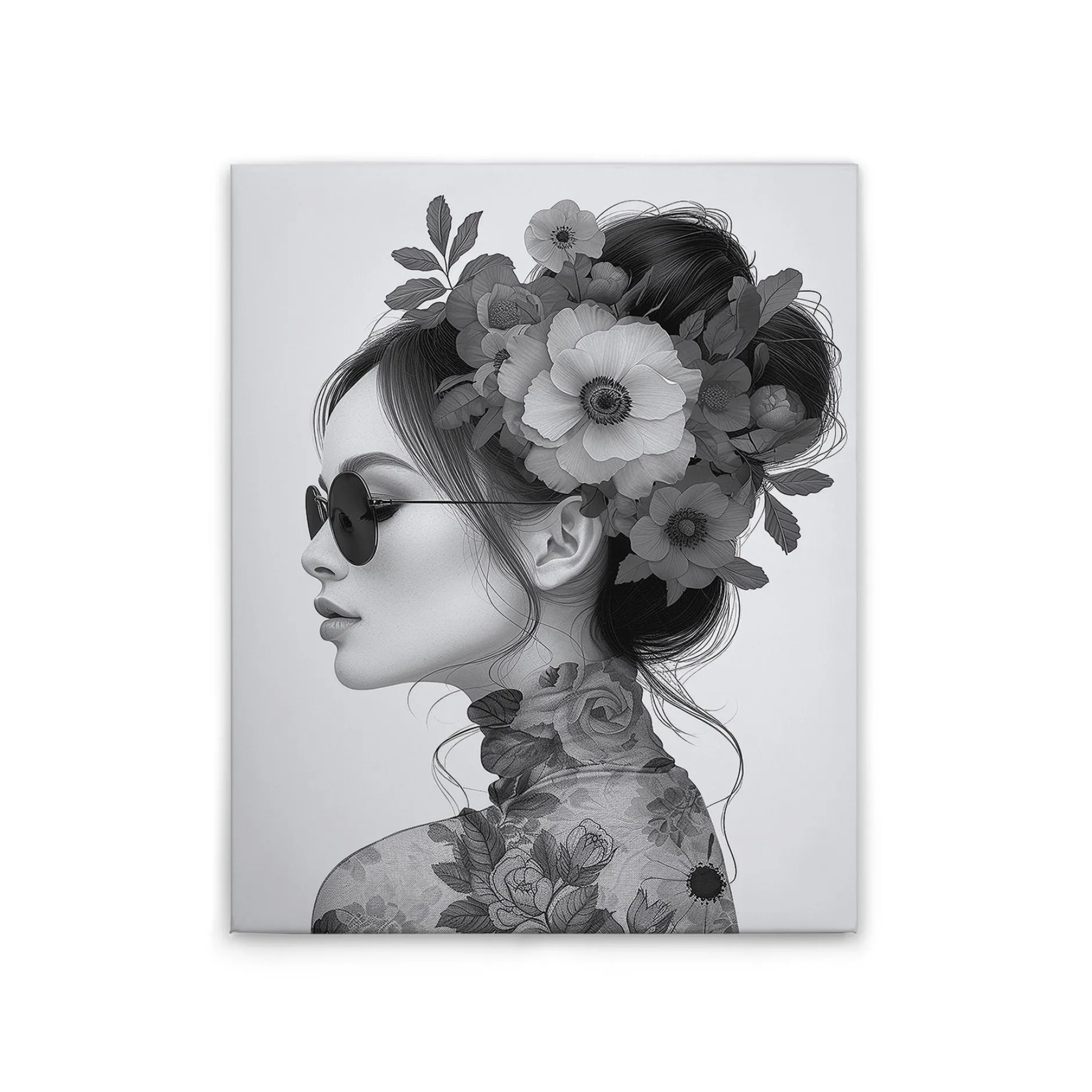 Leinwand Flowergirl Grey 40 x 50 cm