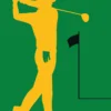 Leinwand Golfplayer 30 x 45 cm