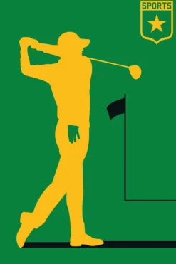 Leinwand Golfplayer 30 x 45 cm