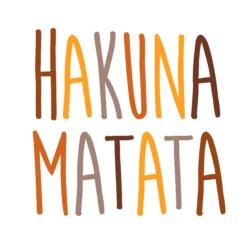 Leinwand Hakuna Matata II 30 x 30 cm