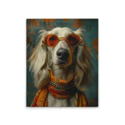 Leinwand Hippie Dog 40 x 50 cm