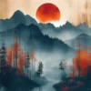 Leinwand Indian Summer Sunset 30 x 45 cm