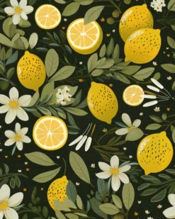 Leinwand Lemons Dark 40 x 50 cm