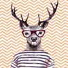 Leinwand Modern Deer II 45 x 30 cm