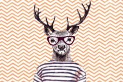 Leinwand Modern Deer II 45 x 30 cm